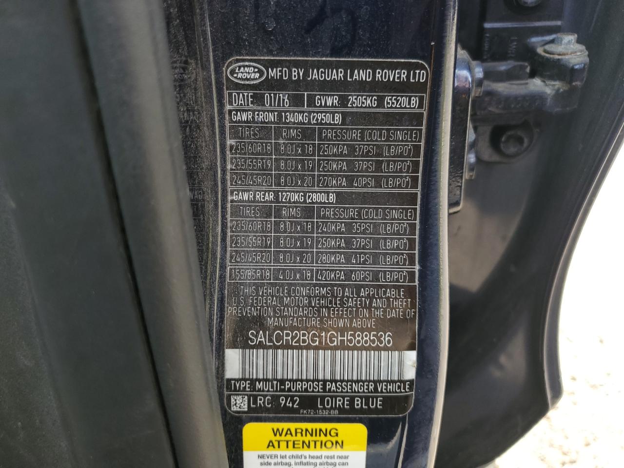 LAND ROVER DISCOVERY SPORT HSE 2016