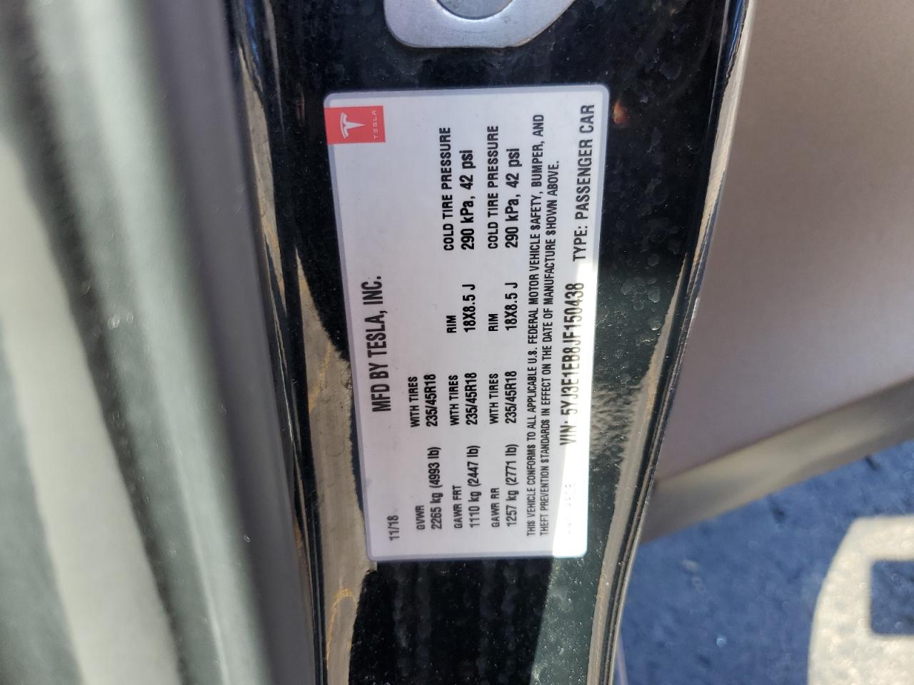 TESLA MODEL 3 LONGE RANGE DUAL MOTOR 2018