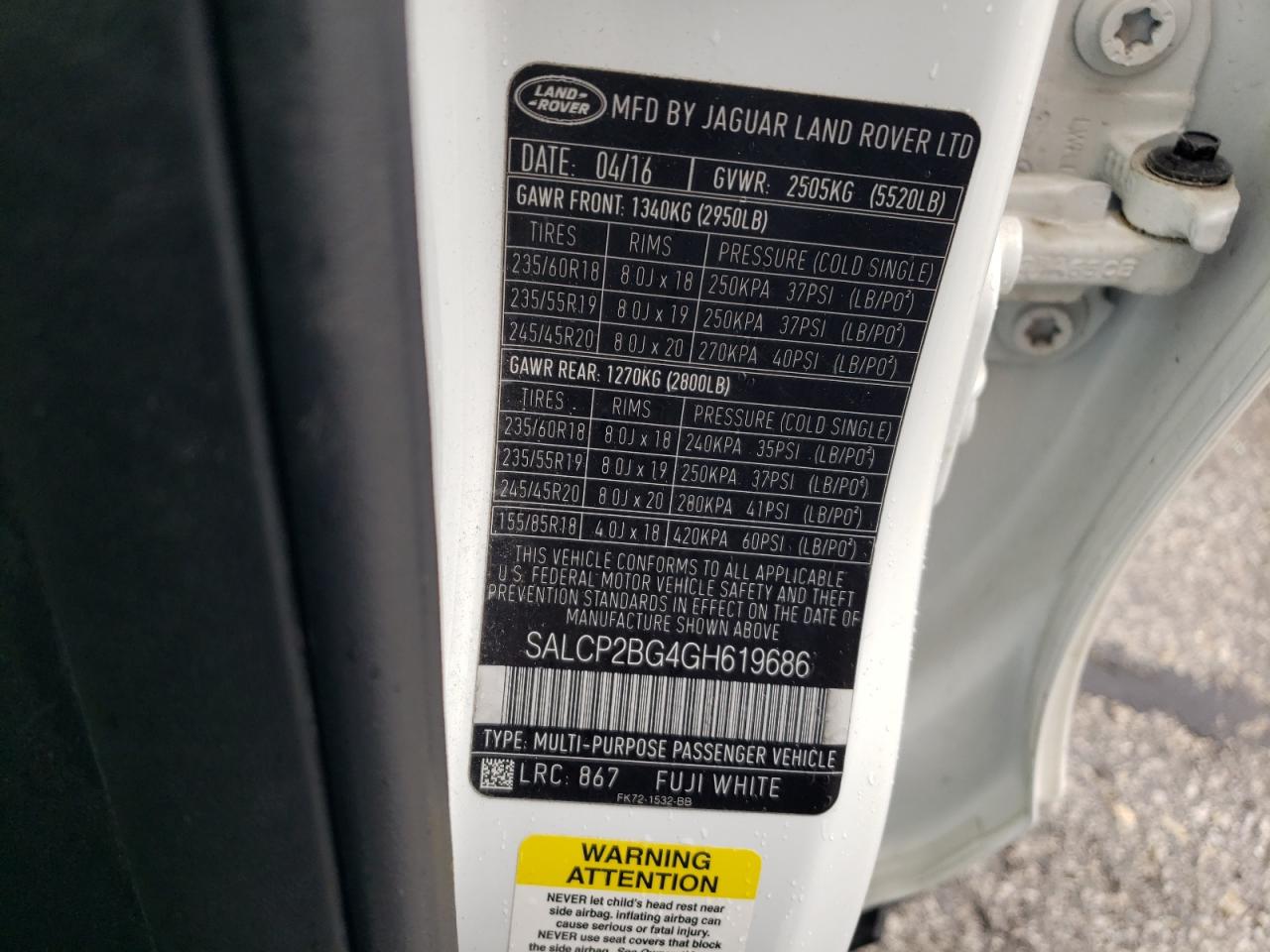 LAND ROVER DISCOVERY SPORT SE 2016