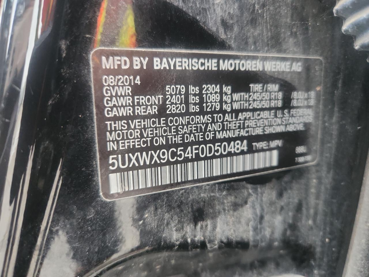 BMW X3 XDRIVE28I 2015