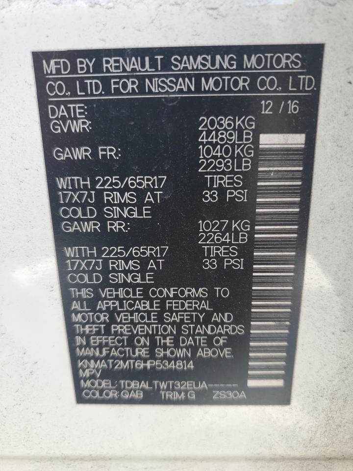 NISSAN ROGUE SV 2017