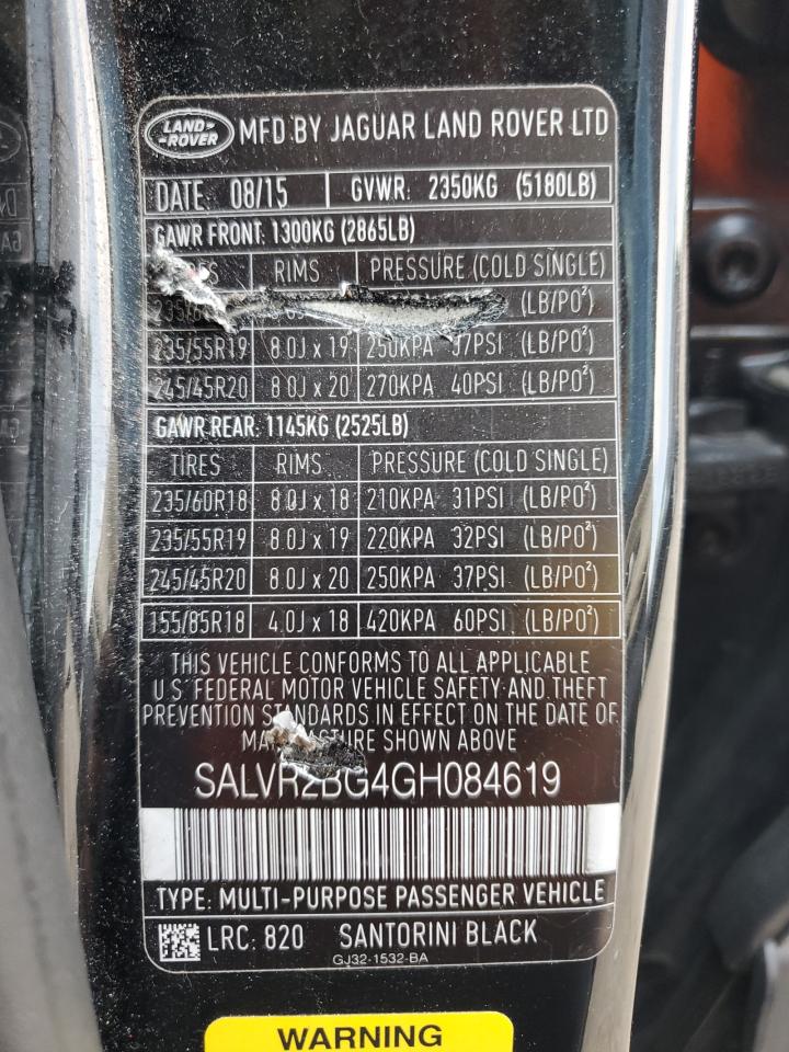 LAND ROVER RANGE ROVER EVOQUE HSE 2016