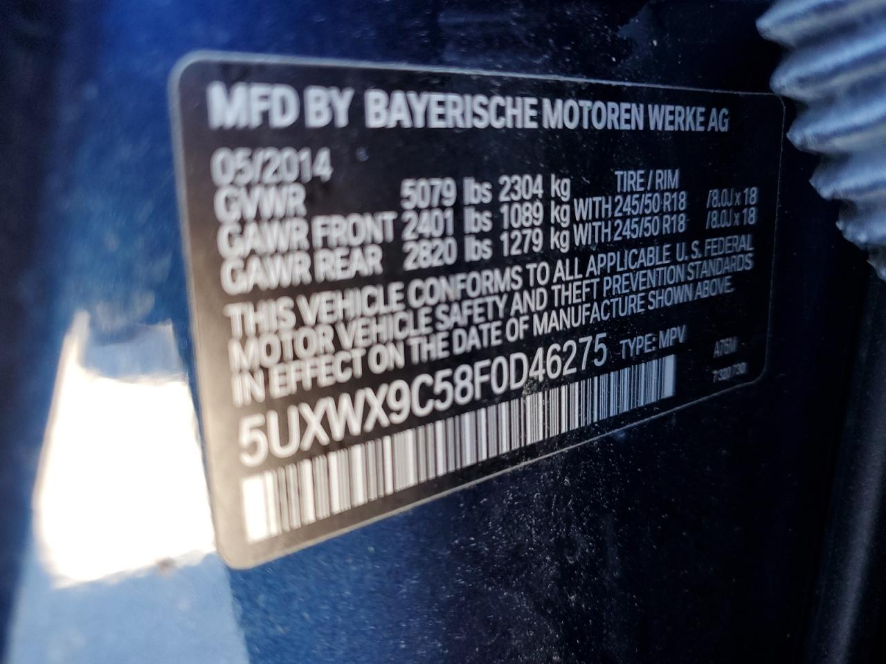 BMW X3 XDRIVE28I 2015