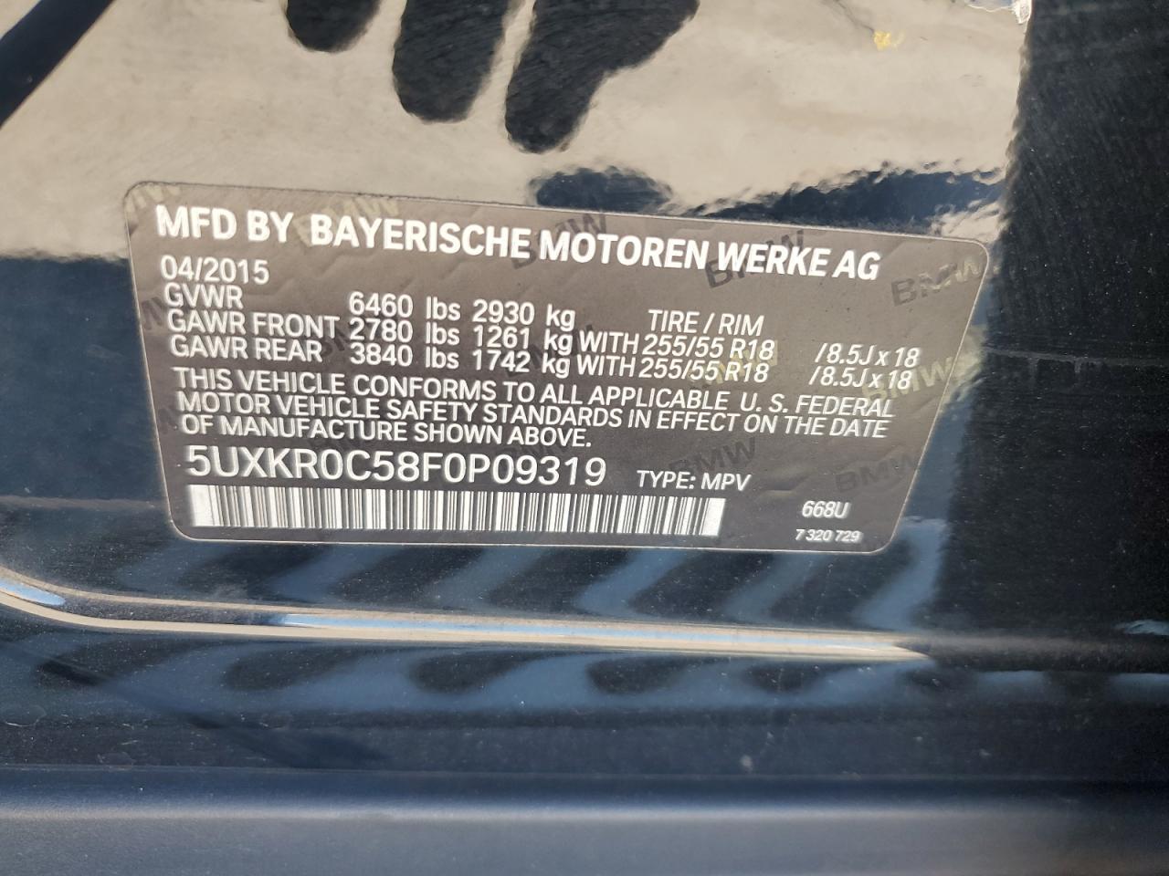 BMW X5 XDRIVE35I 2015