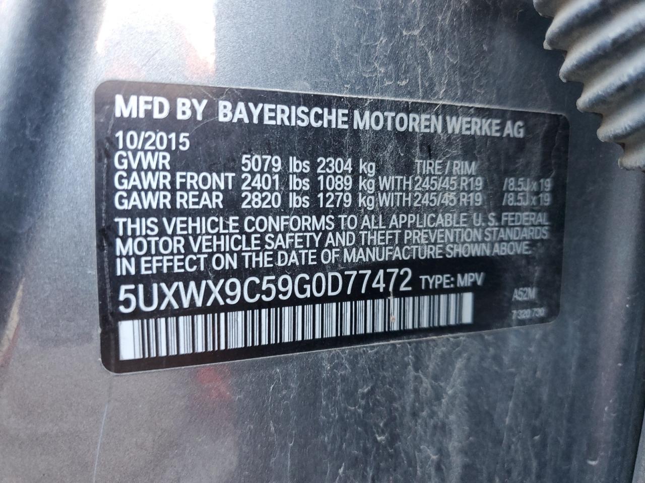 BMW X3 XDRIVE28I 2016