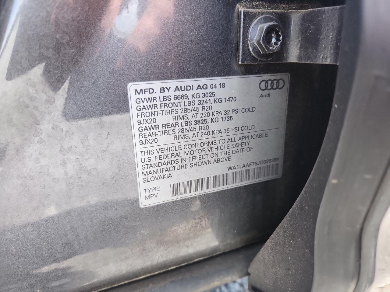 AUDI Q7 PREMIUM PLUS 2018