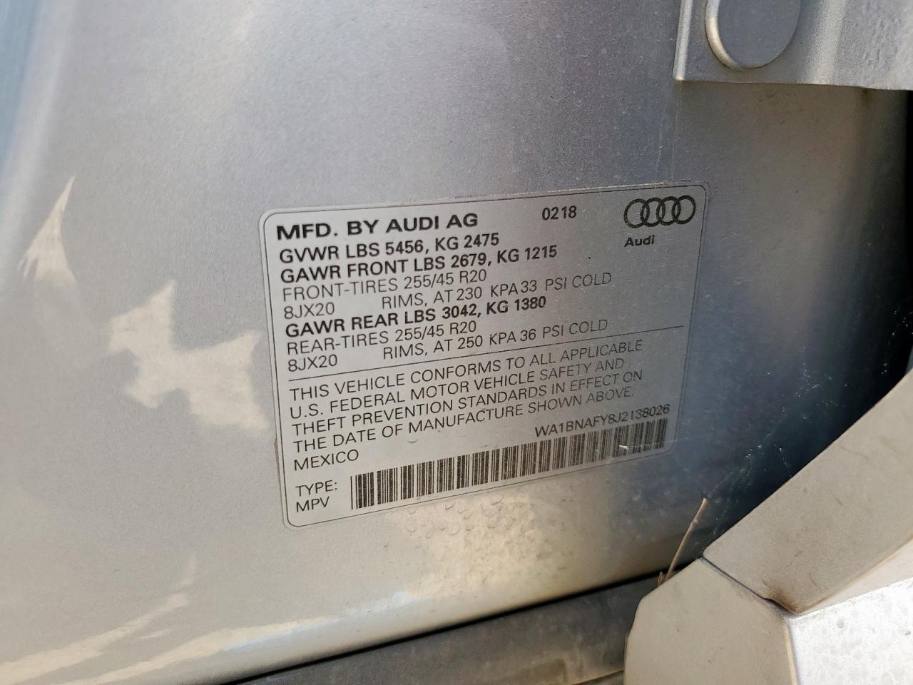 AUDI Q5 PREMIUM PLUS 2018