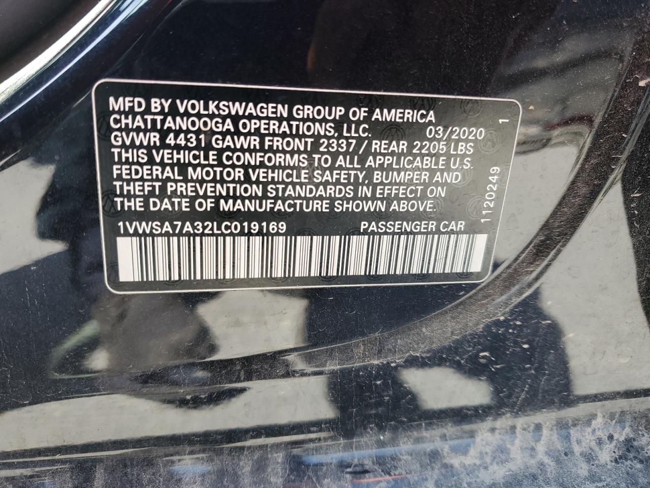 VOLKSWAGEN PASSAT SE 2020