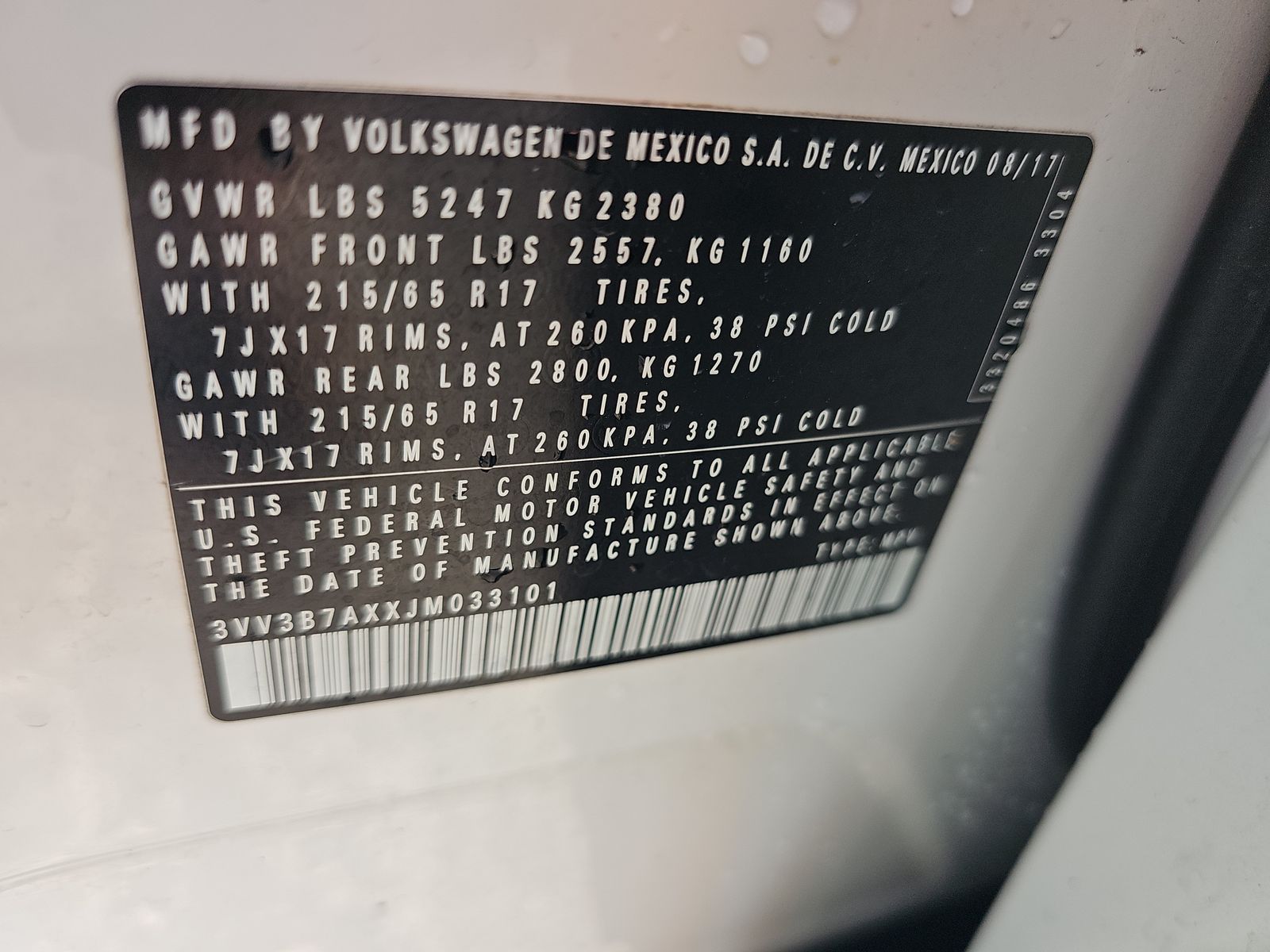 VOLKSWAGEN TIGUAN SE 2017