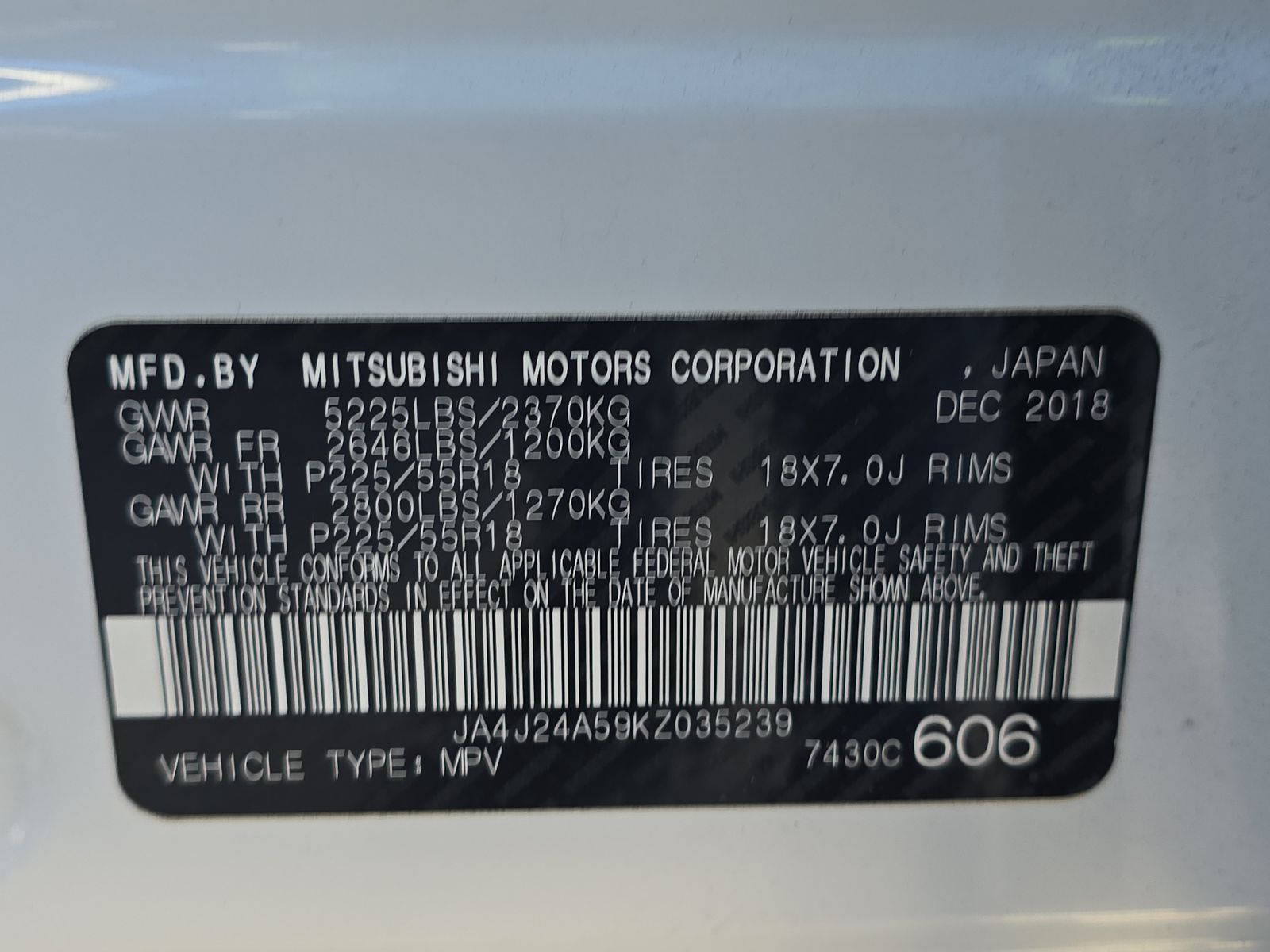 MITSUBISHI OUTLANDER PHEV GT 2018