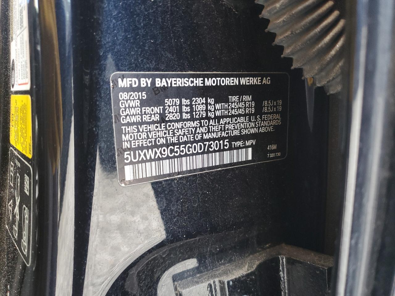 BMW X3 XDRIVE28I 2015