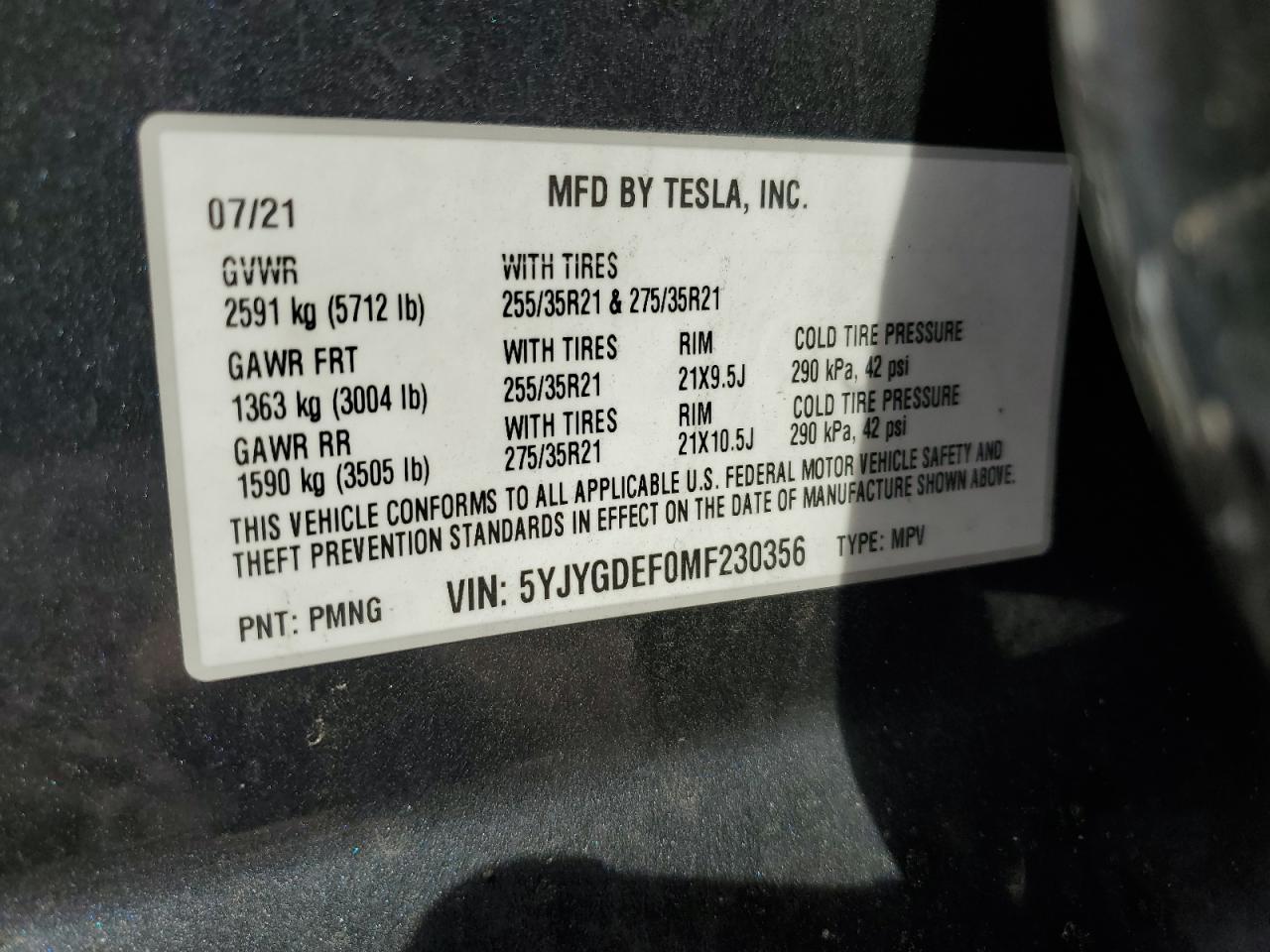 TESLA MODEL Y DUAL MOTOR 2021