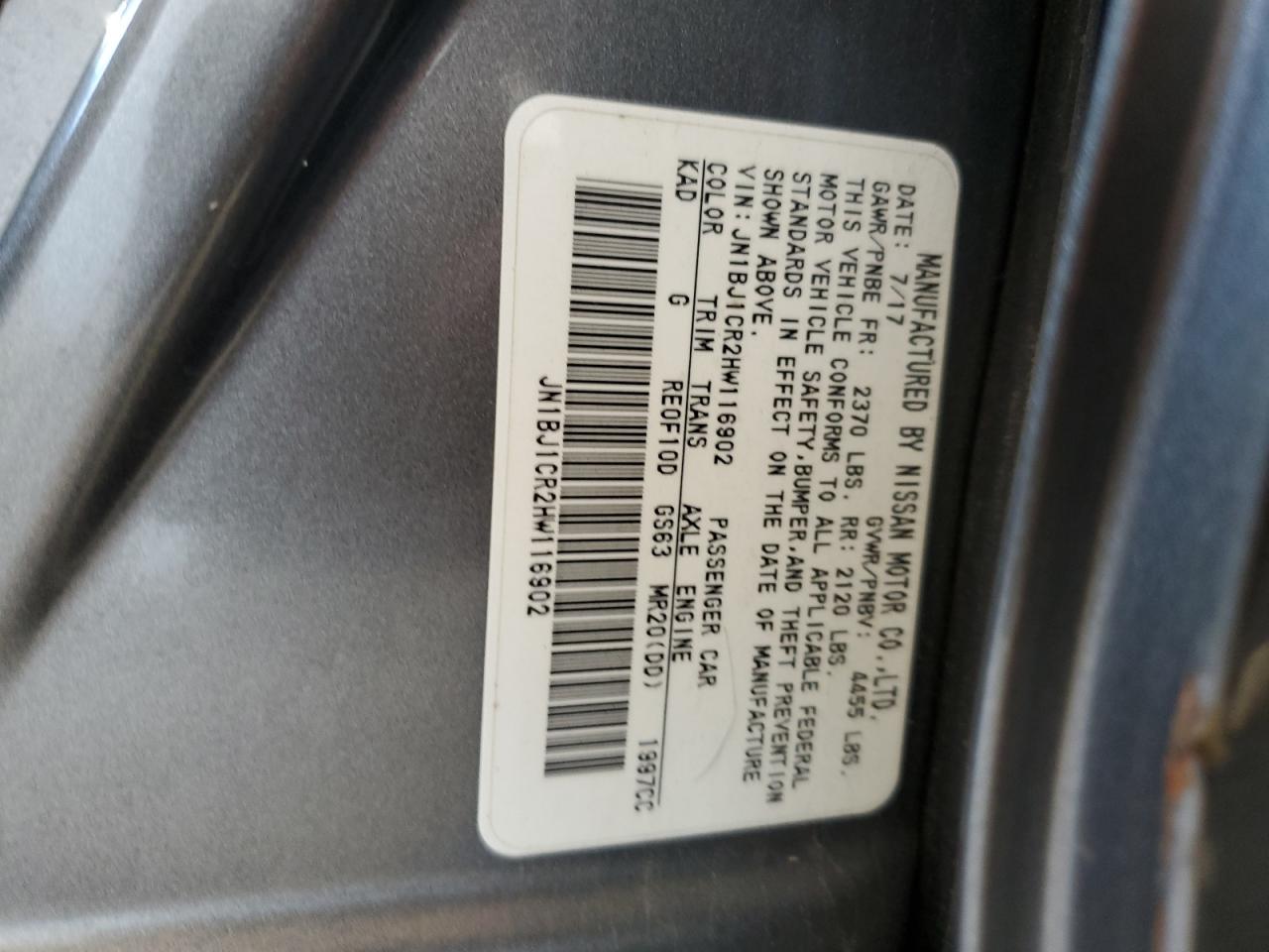 NISSAN ROGUE SPORT S 2017