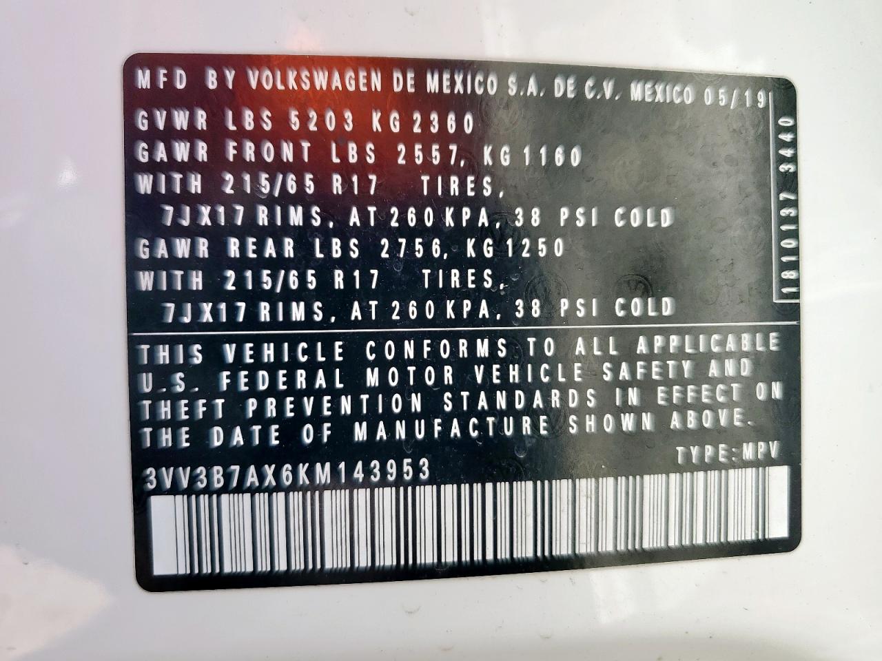 VOLKSWAGEN TIGUAN SE 2019