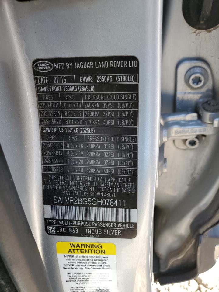 LAND ROVER RANGE ROVER EVOQUE HSE 2016