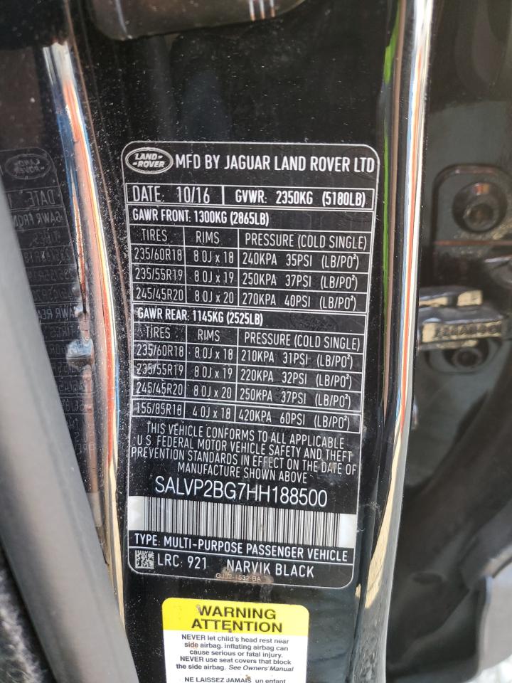 LAND ROVER RANGE ROVER EVOQUE SE 2017