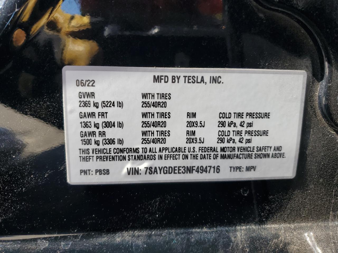 TESLA MODEL Y LONG RANGE DUAL MOTOR AWD 2022