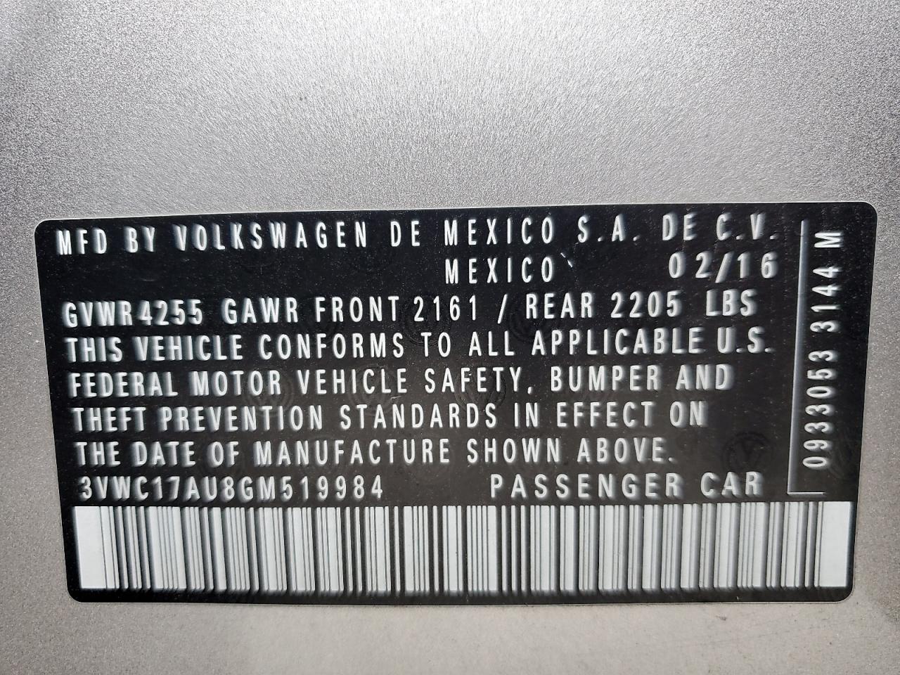 VOLKSWAGEN GOLF SPORTWAGEN S 2016