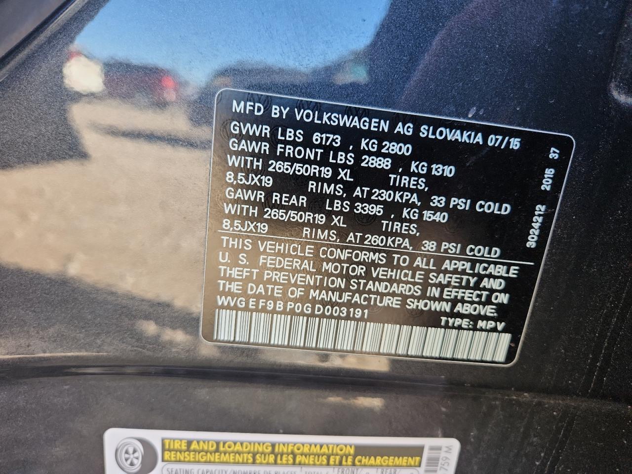 VOLKSWAGEN TOUAREG SPORT 2016