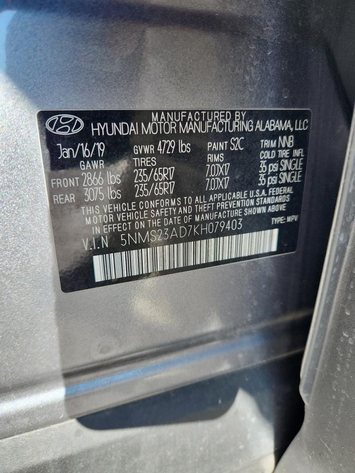 HYUNDAI SANTA FE SE 2019