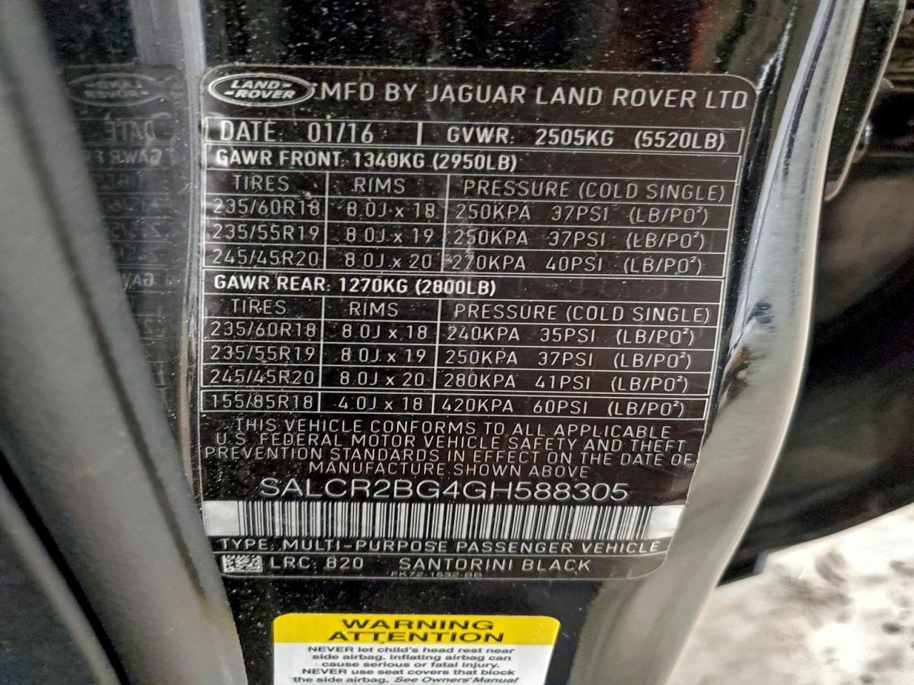 LAND ROVER DISCOVERY SPORT HSE 2016