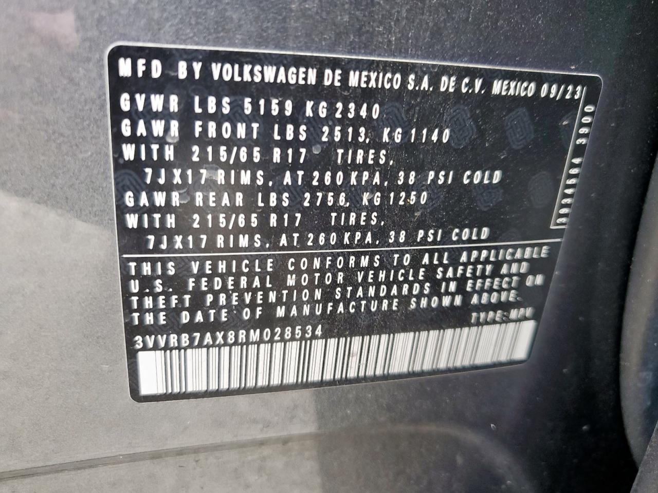 VOLKSWAGEN TIGUAN S 2024