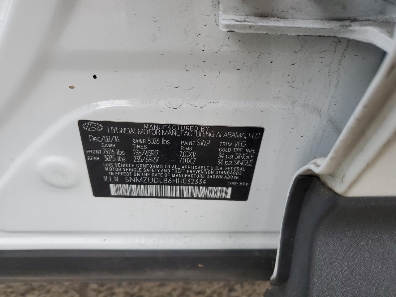 HYUNDAI SANTA FE SPORT 2017