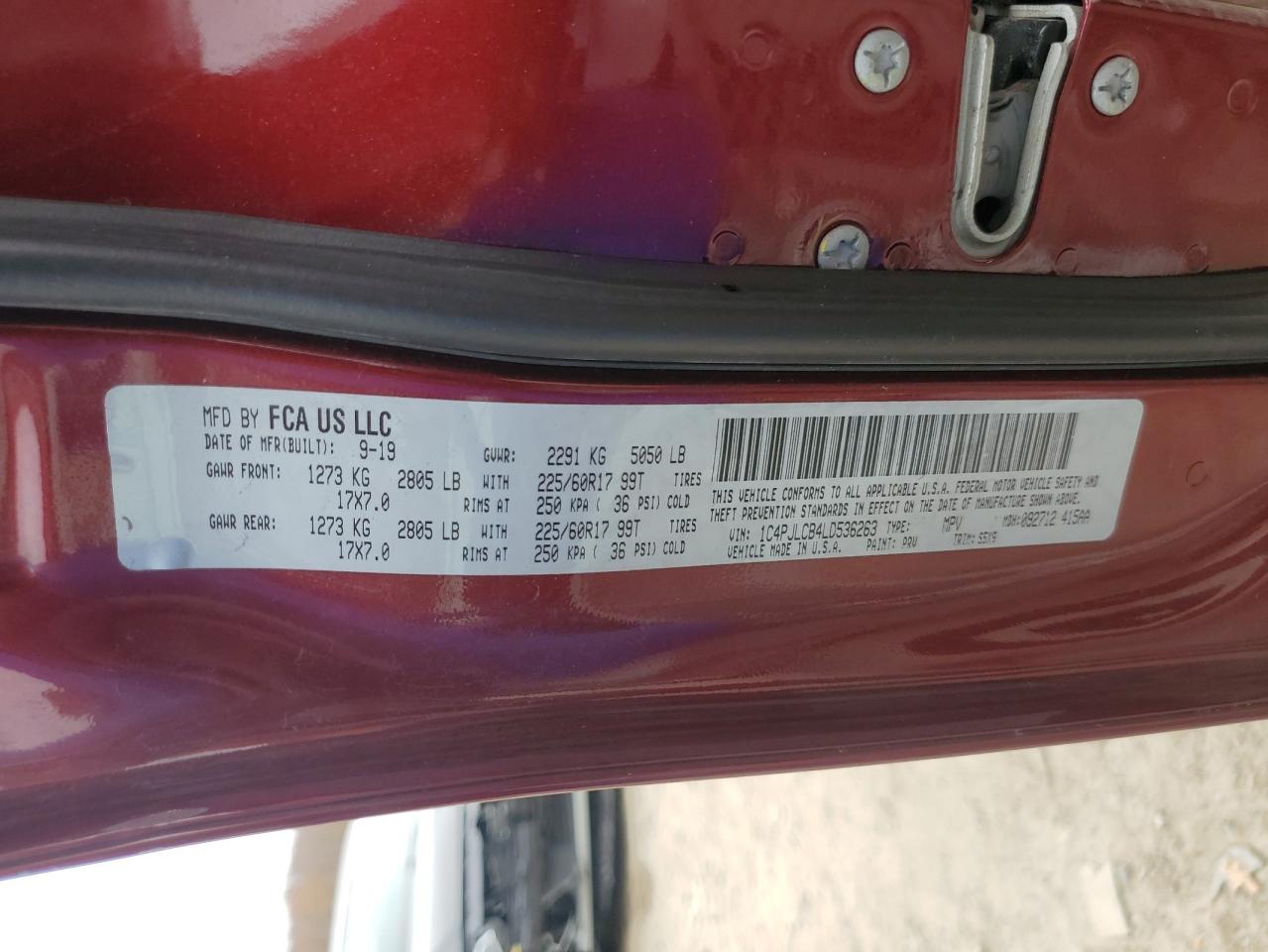 JEEP CHEROKEE LATITUDE 2020