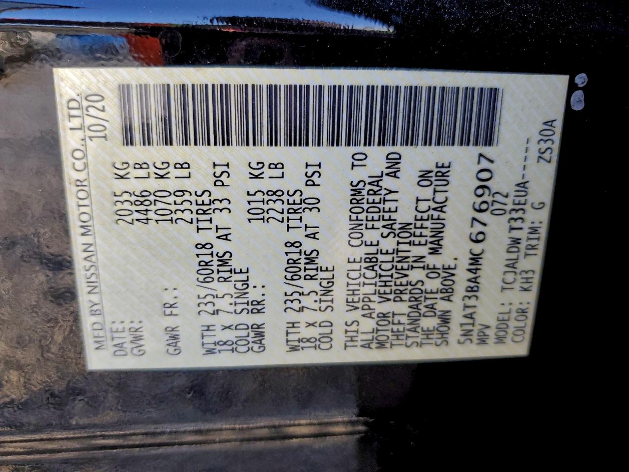 NISSAN ROGUE SV 2021