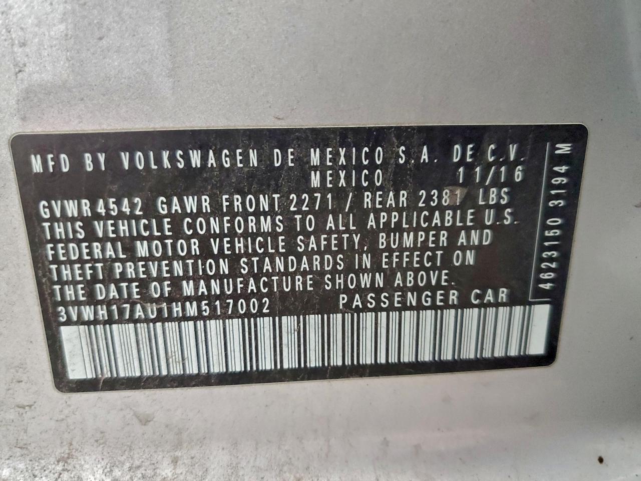 VOLKSWAGEN GOLF ALLTRACK S 2017