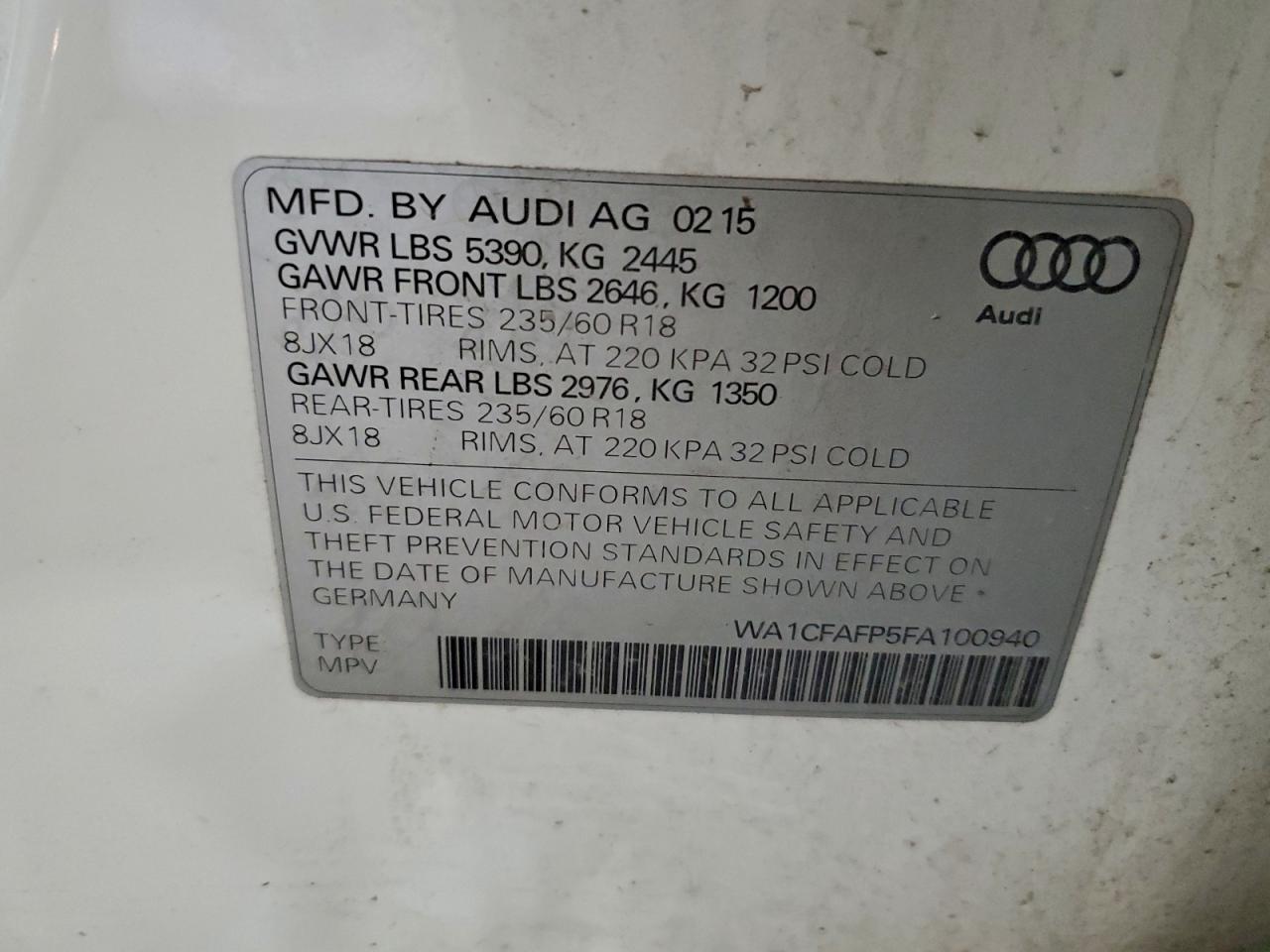 AUDI Q5 PREMIUM 2015