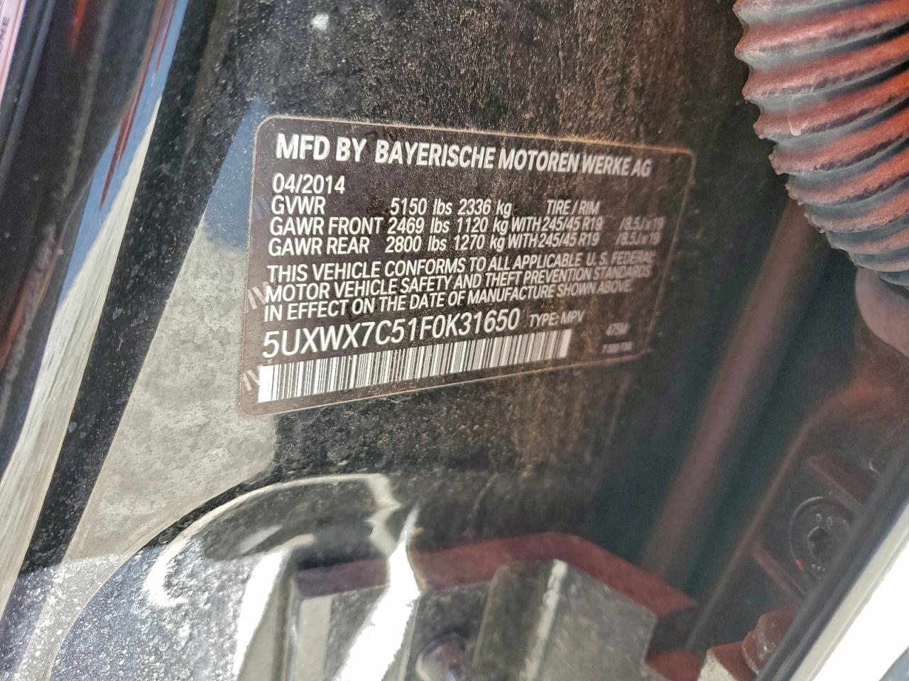 BMW X3 XDRIVE35I 2015