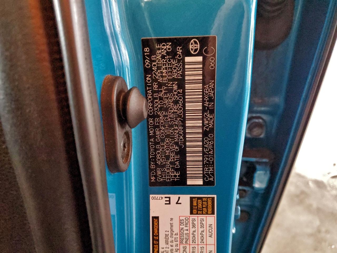 TOYOTA PRIUS PRIME 2018