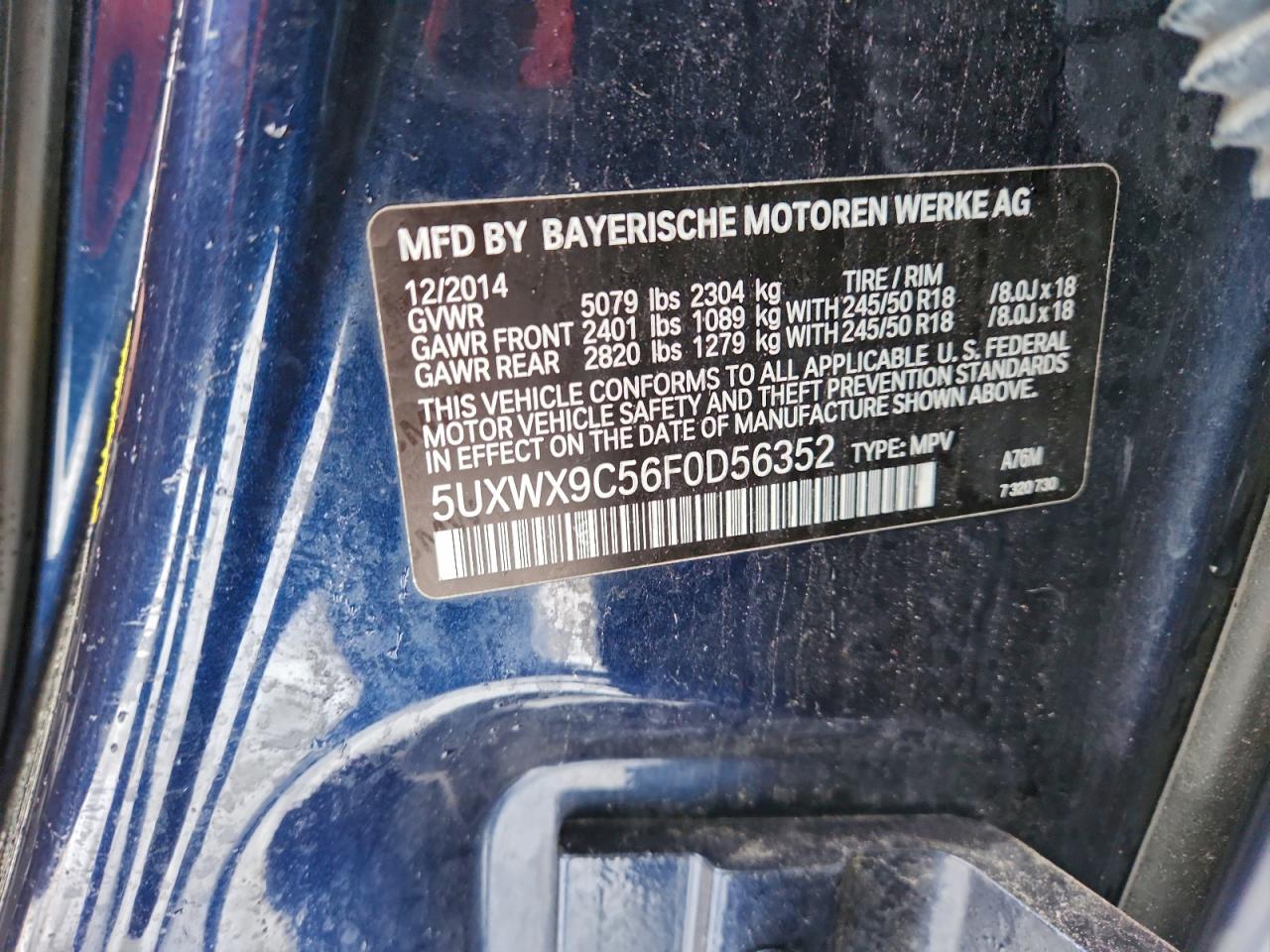 BMW X3 XDRIVE28I 2015