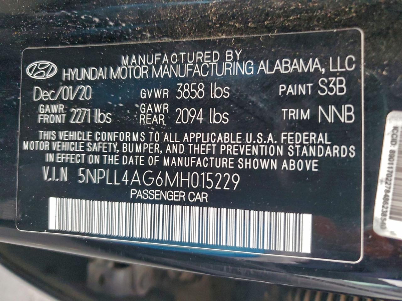 HYUNDAI ELANTRA SE 2021