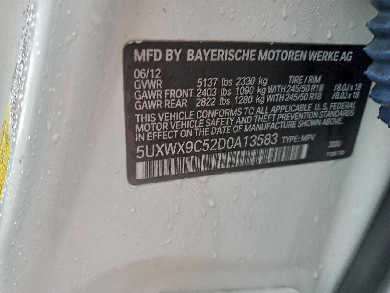 BMW X3 XDRIVE28I 2013