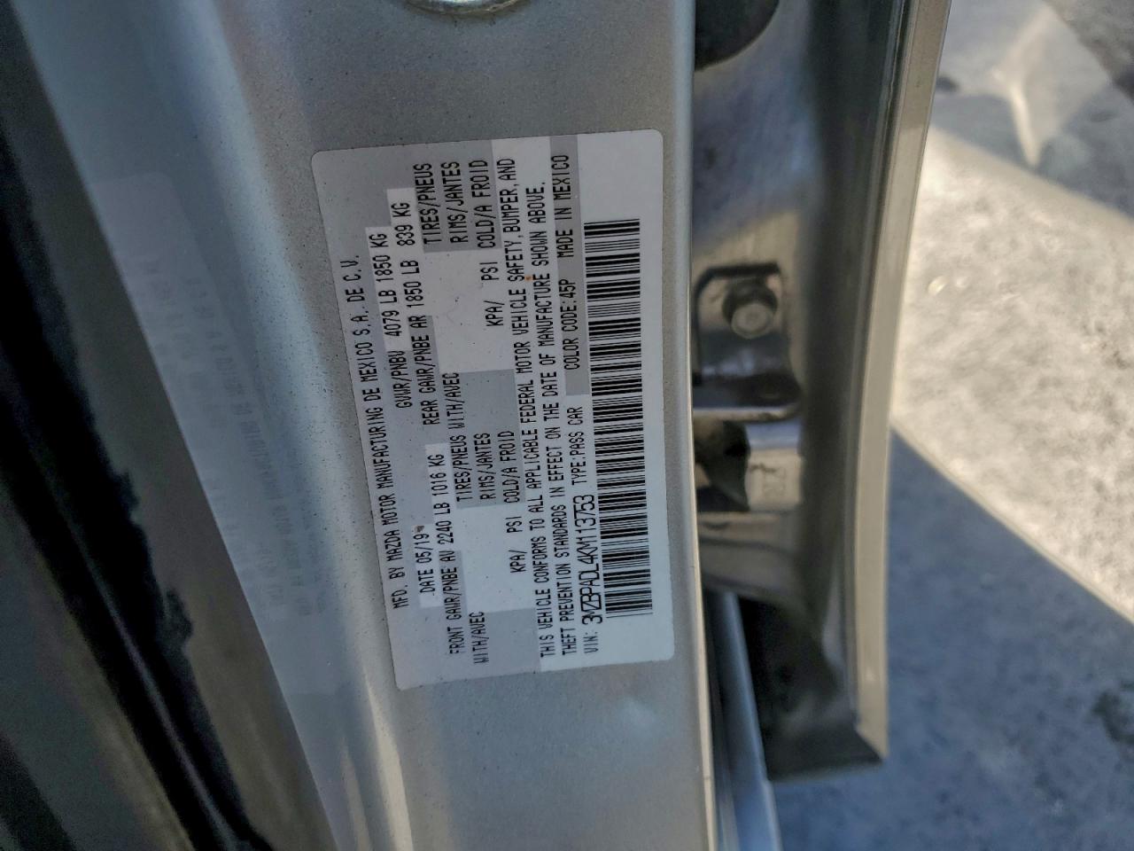 MAZDA 3 PREFERRED 2019