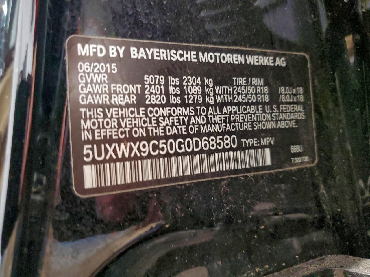 BMW X3 XDRIVE28I 2016