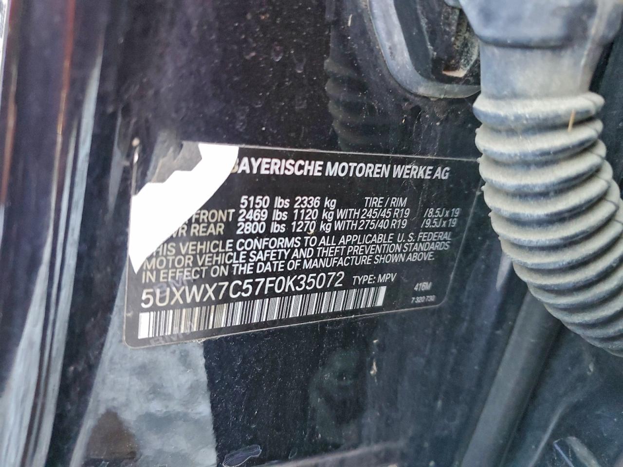 BMW X3 XDRIVE35I 2015