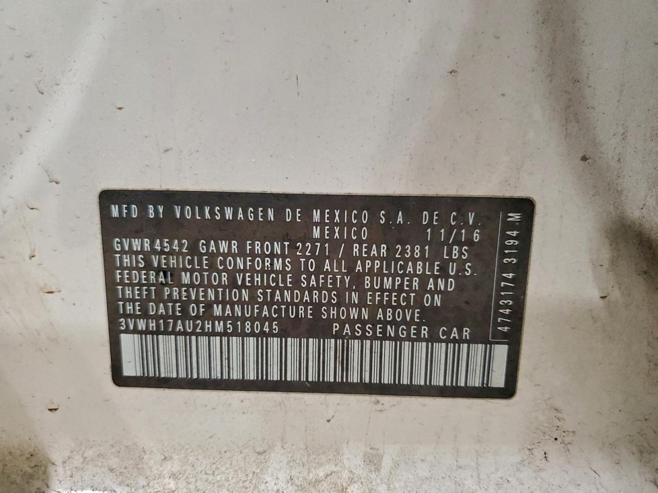 VOLKSWAGEN GOLF ALLTRACK S 2017