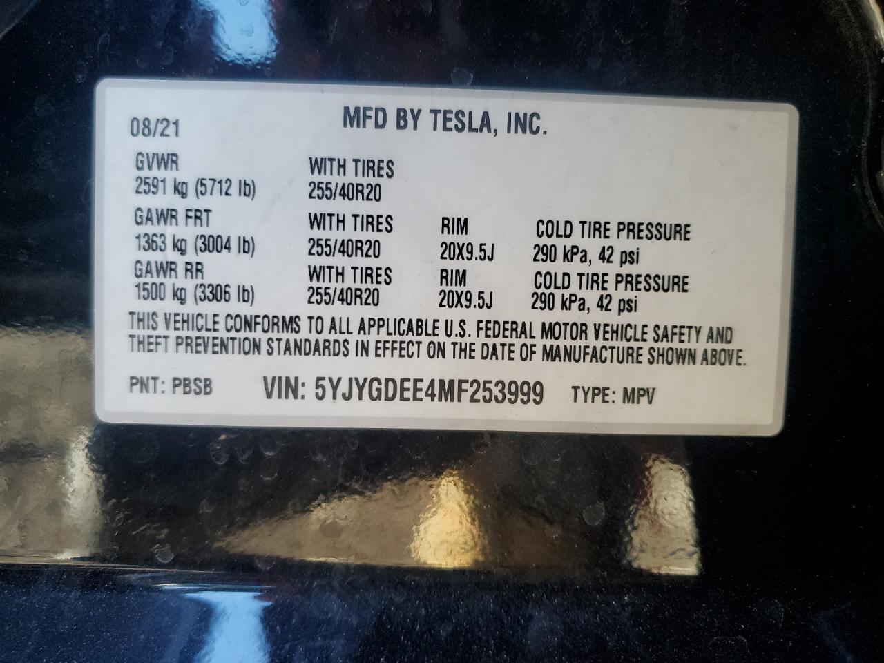 TESLA MODEL Y DUAL MOTOR 2021