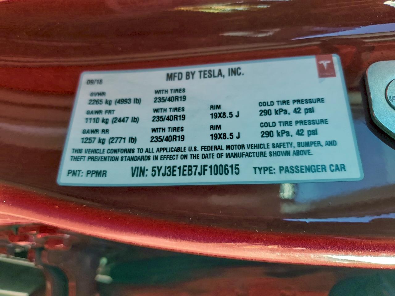 TESLA MODEL 3 АWD LONG RANGE DUAL MOTOR 2018