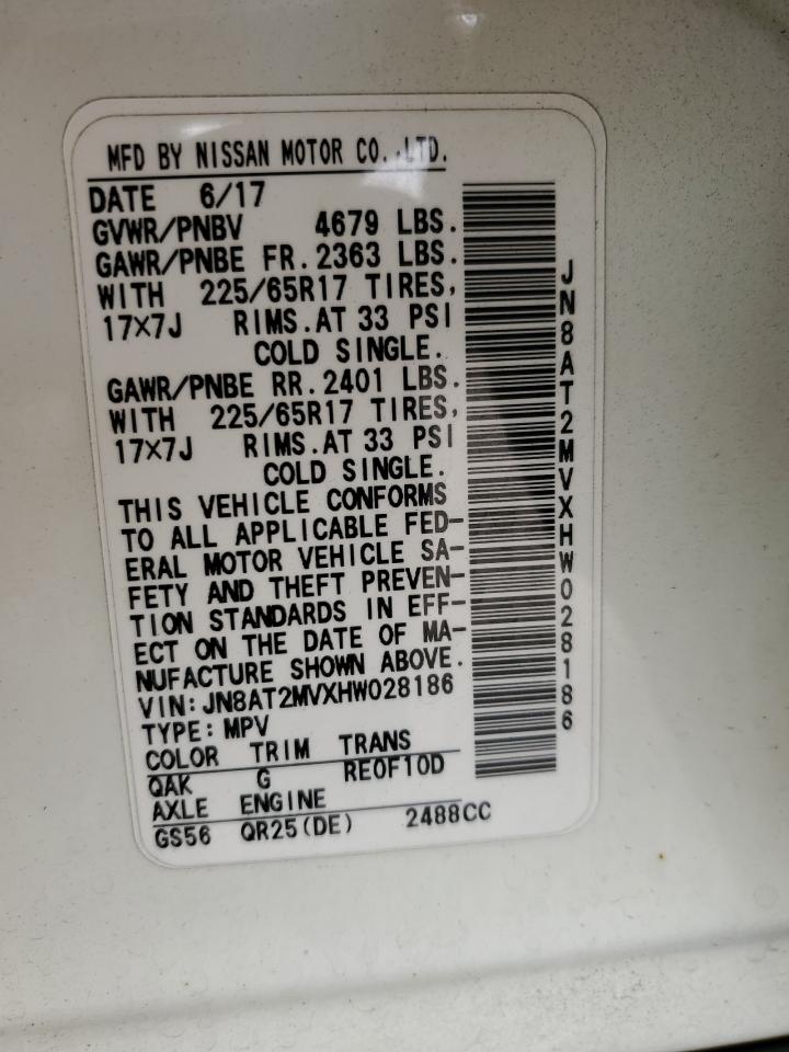 NISSAN ROGUE SV 2017