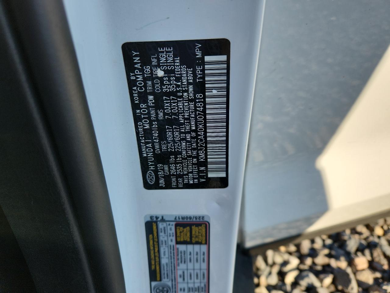 HYUNDAI TUCSON SE 2019