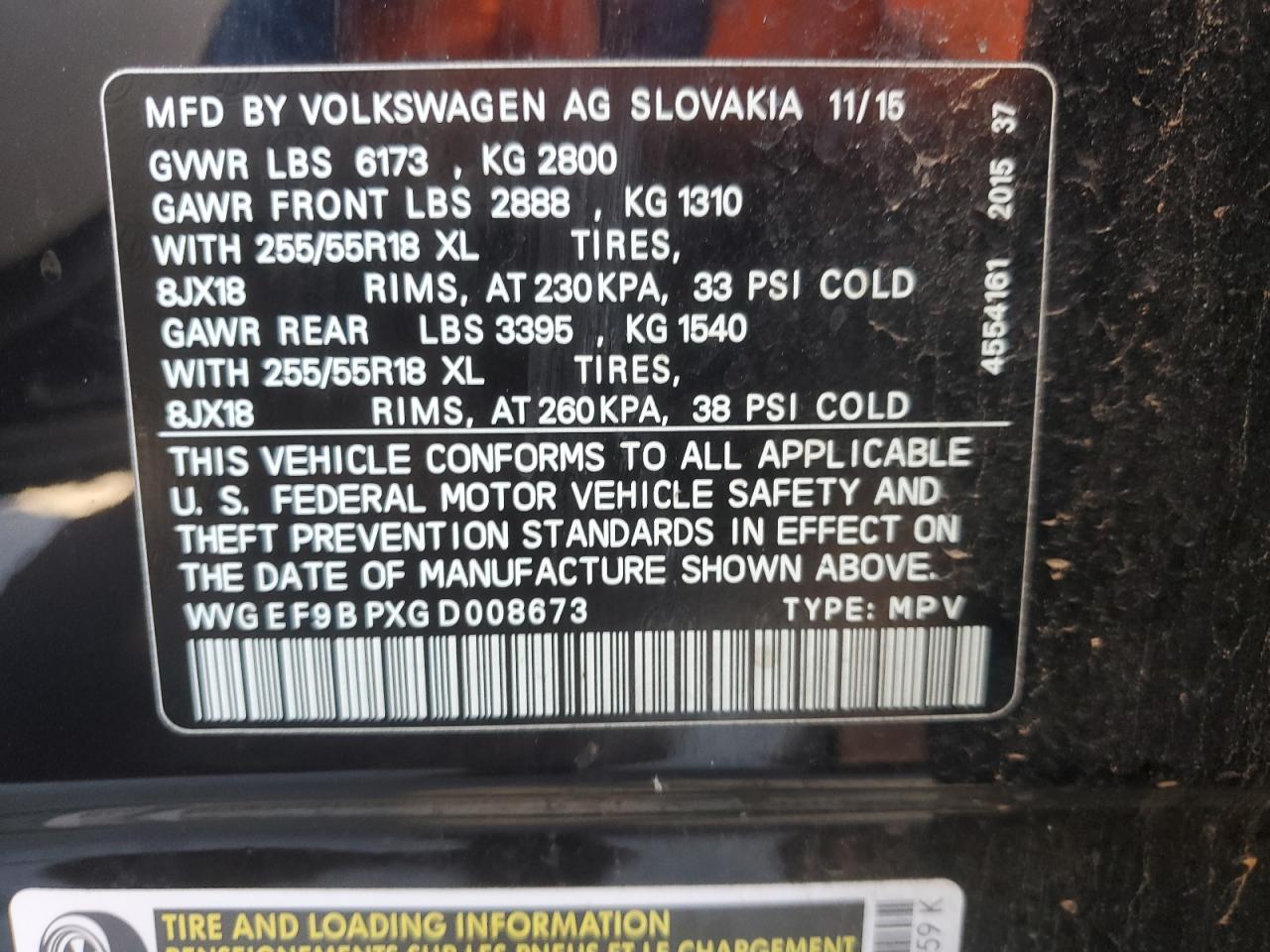 VOLKSWAGEN TOUAREG SPORT 2016