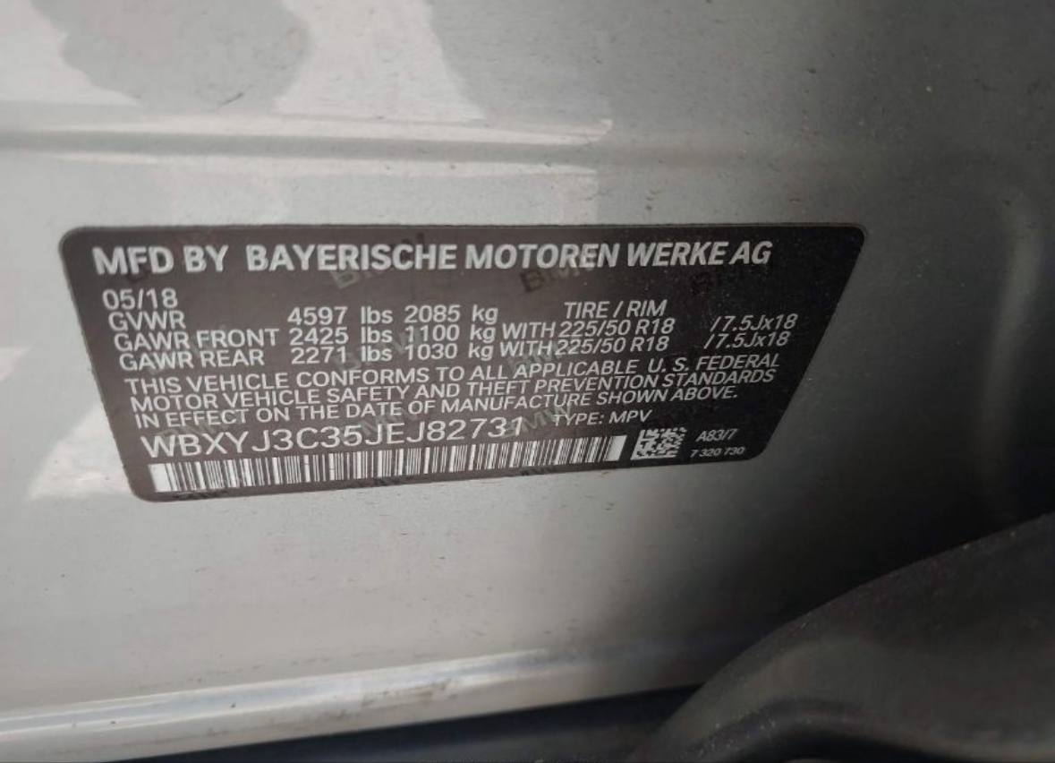 BMW X2 SDRIVE28I 2018