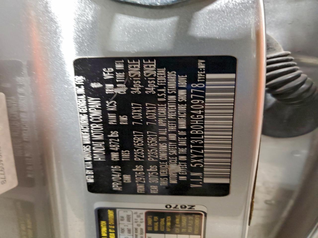 HYUNDAI SANTA FE SPORT 2017