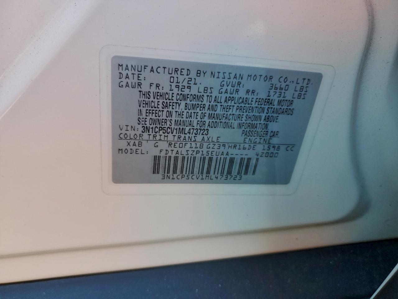 NISSAN KICKS SV 2021