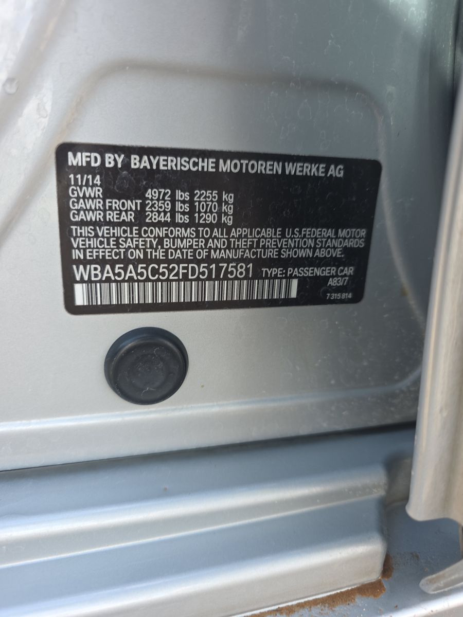 BMW 5 SERIES SEDAN 528I M SPORT LINE 2014