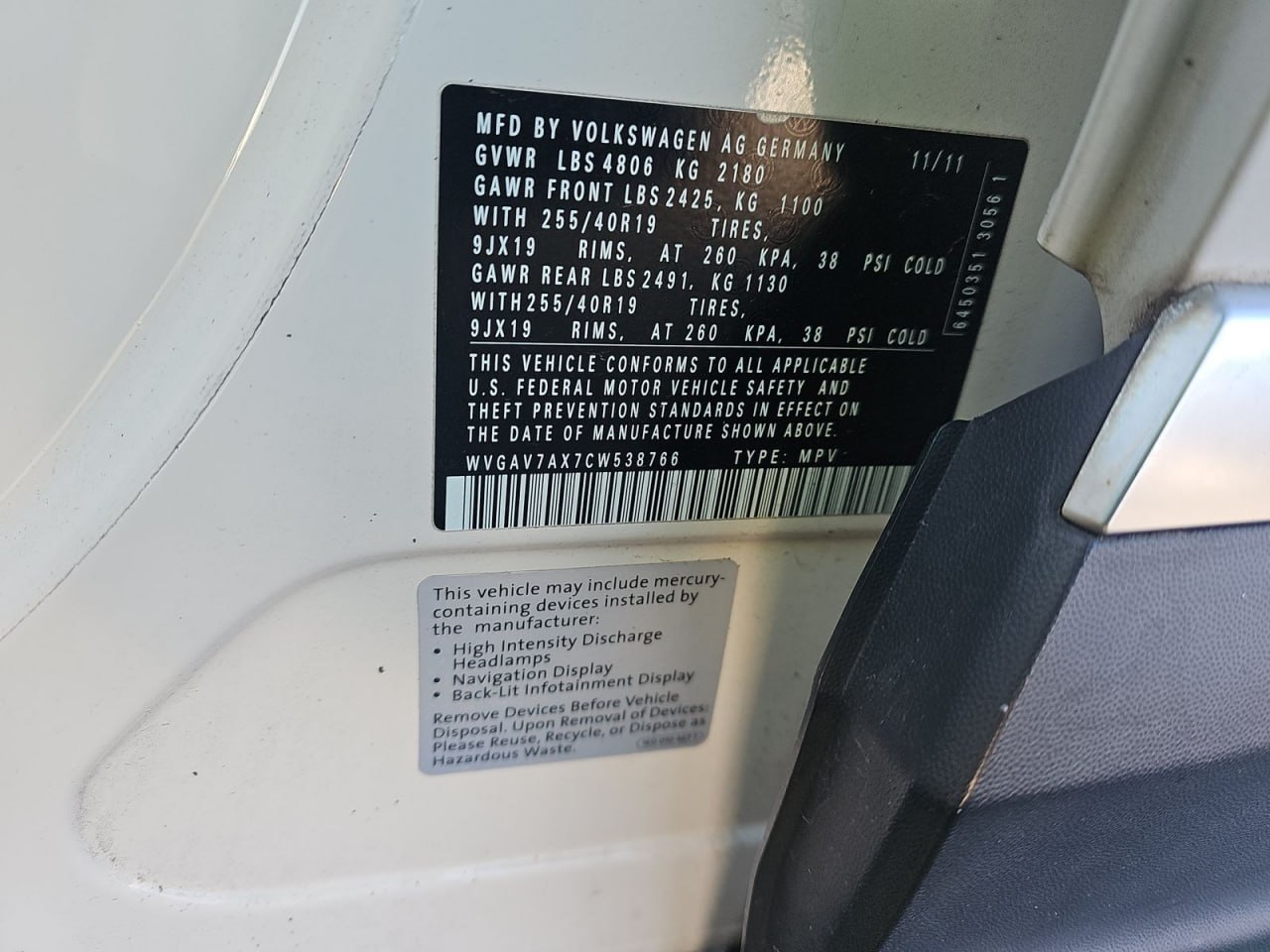 VOLKSWAGEN TIGUAN SEL 2012